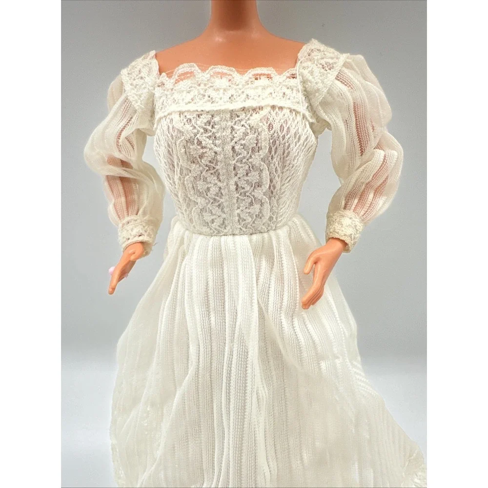 1979 Barbie Here Comes the Bride Dress #1416 Vintage White Wedding Gown Mattel
